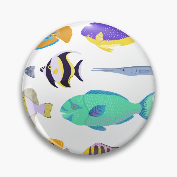 Item preview, Rainbow tropical reef fish  designed and sold by LibbyHaggerArt.