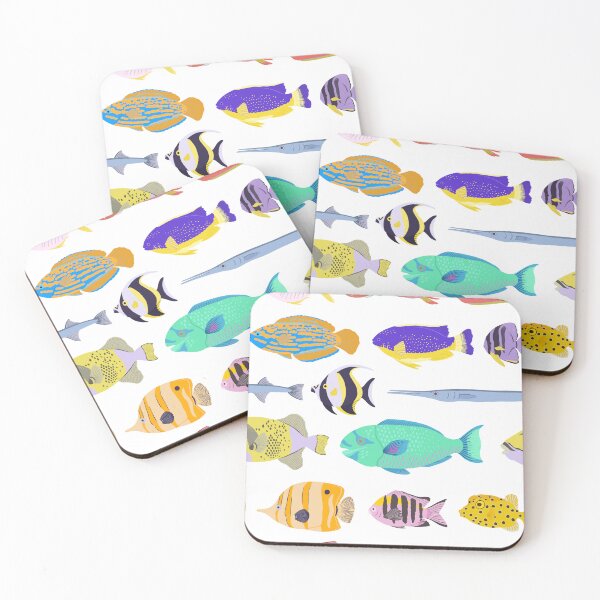 Item preview, Rainbow tropical reef fish  designed and sold by LibbyHaggerArt.