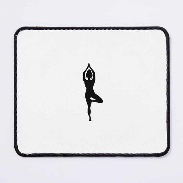 Item preview, black silhouette Tree Pose designed and sold by Aurora Gritti.