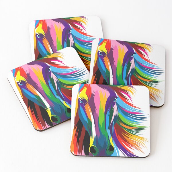 Item preview, Powerful and beautiful colourful horse A Creative and Unique Horse Artwork designed and sold by StudioLiteDaLu.