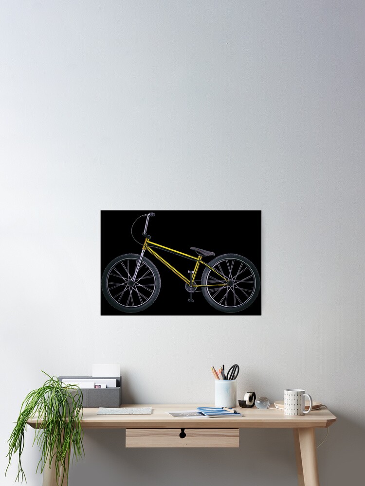 P ster for Sale con la obra Bicicleta BMX dorada de PeterADesign