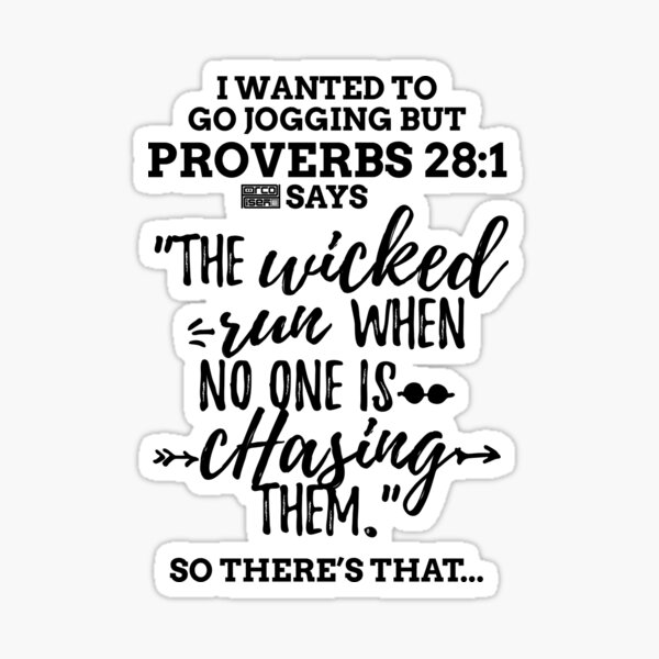 black-proverbs-28-1-i-wanted-to-go-jogging-but-lazy-sticker-for-sale-by-porcodiseno-redbubble