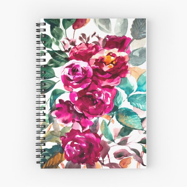 Item preview, Blooming pink garden roses, watercolor designed and sold by IngaDesign.