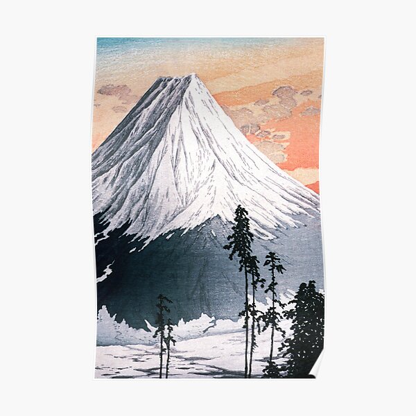 Japanese Art Print featuring Majestic Mt. Fuji: An Absolute Must-Have for Art Collectors and Enthusiasts Poster