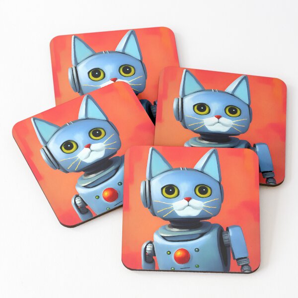 Item preview, Righteous Robo Cats - Oskar designed and sold by World-of-XYZ.