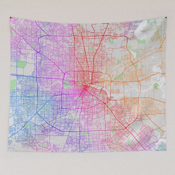 Item preview, Houston City Map of Texas, USA - Colorful designed and sold by deMAP.