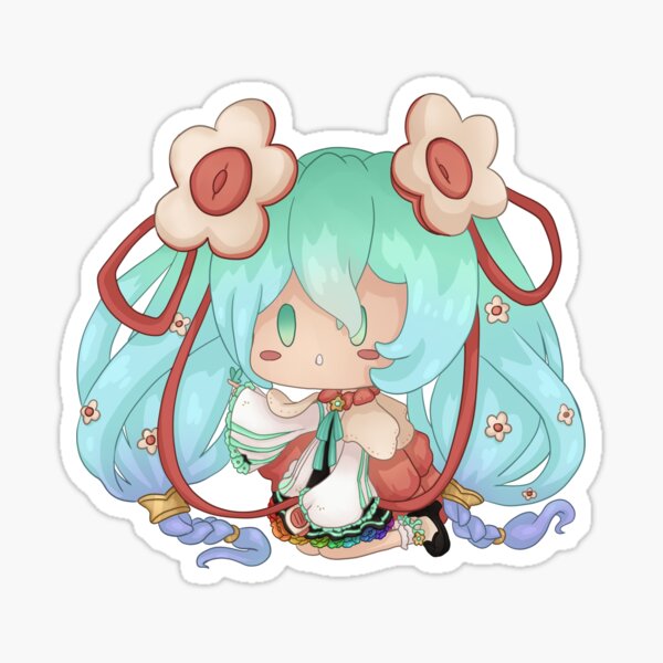 Hatsune Miku Sticker for Sale by hideawaymelon  Pegatinas bonitas,  Pegatinas kawaii, Chibi anime