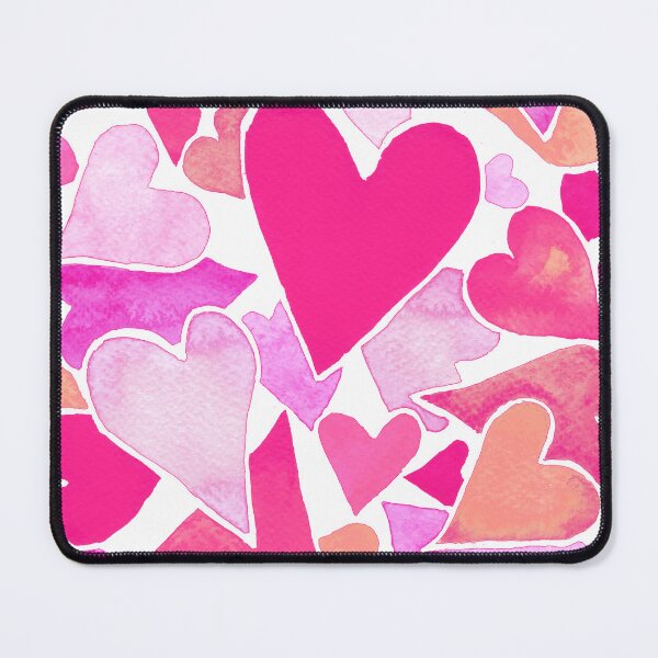 Item preview, PINK AND ORANGE WATERCOLOR HEARTS designed and sold by MCLegault.