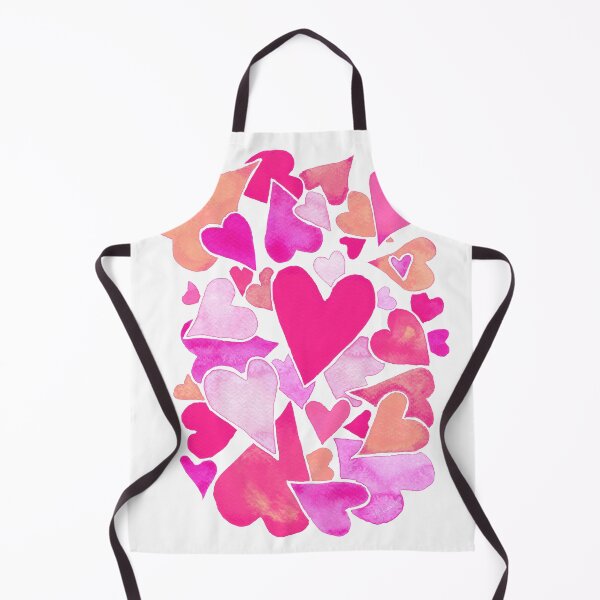 Item preview, PINK AND ORANGE WATERCOLOR HEARTS designed and sold by MCLegault.
