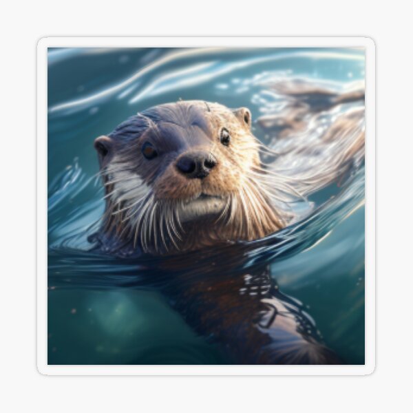 Cute Otter Drawing Cute Otter Posters And Art Prints, 53% OFF