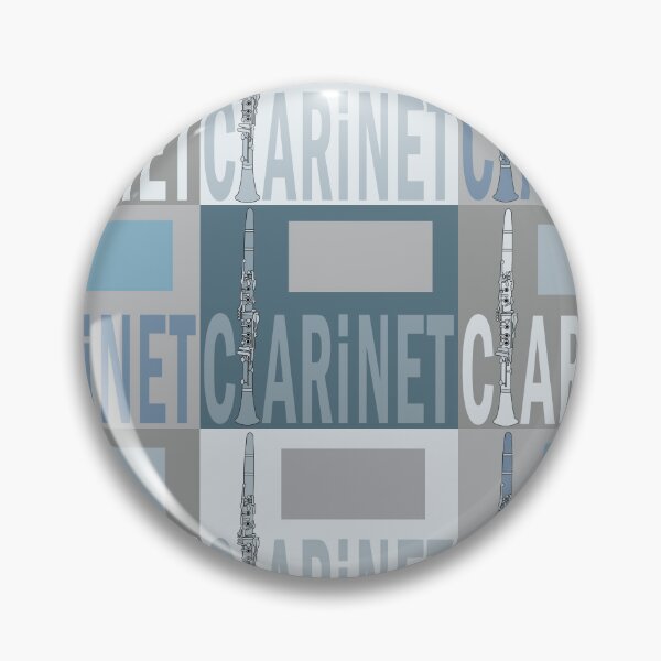 Item preview, Clarinet Text Blue Gray Pattern designed and sold by BartholGraphics.