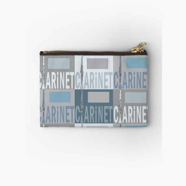 Item preview, Clarinet Text Blue Gray Pattern designed and sold by BartholGraphics.