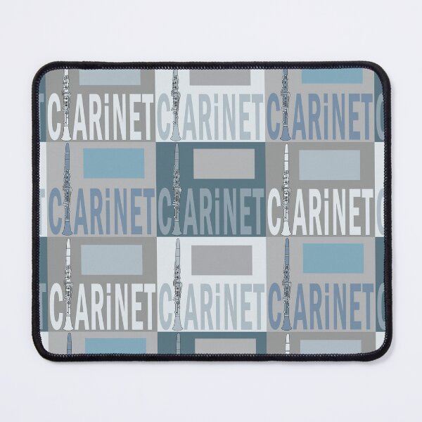 Item preview, Clarinet Text Blue Gray Pattern designed and sold by BartholGraphics.