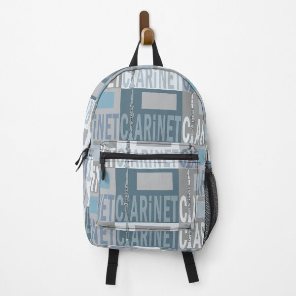 Item preview, Clarinet Text Blue Gray Pattern designed and sold by BartholGraphics.