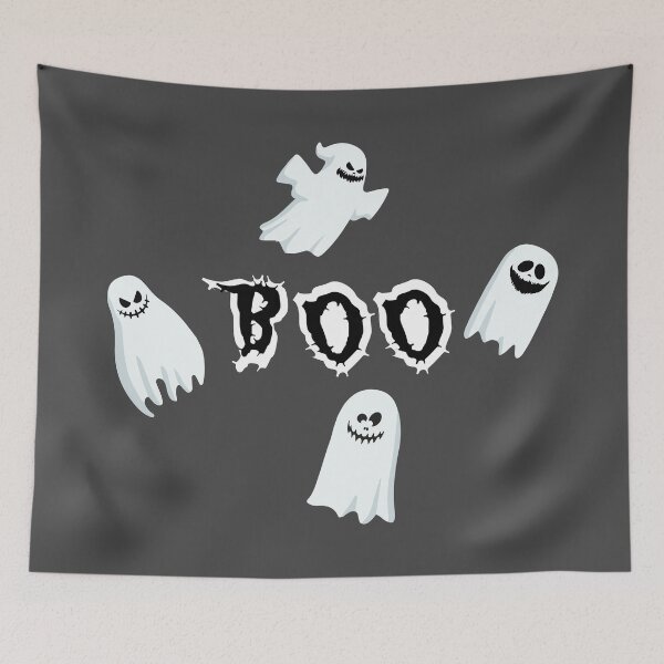 Item preview, Halloween boo time with scary ghost  designed and sold by HBWOLFARTS.