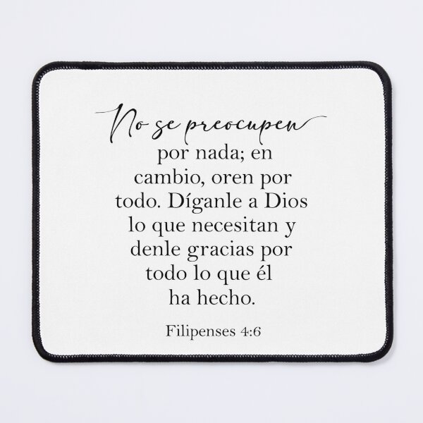 Item preview, Filipenses 4:6 Spanish Bible Verse designed and sold by Aryam Quotes.