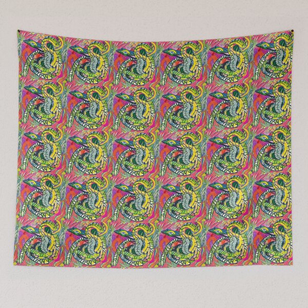 Item preview, Snake in the thickets of tropical flowers.Abstraction designed and sold by Natalia-Vlad.