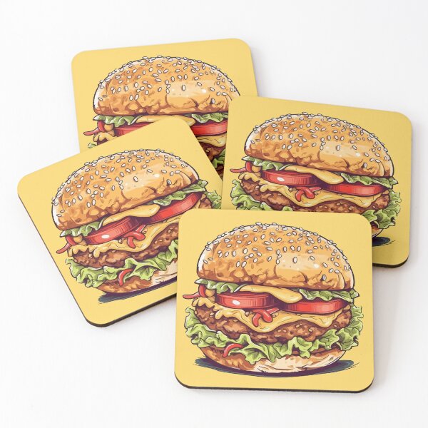 Item preview, Crispy Chicken Burger Delight Cartoon Style designed and sold by Arncil.
