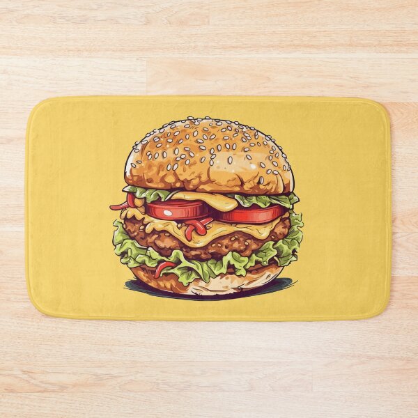 Item preview, Crispy Chicken Burger Delight Cartoon Style designed and sold by Arncil.