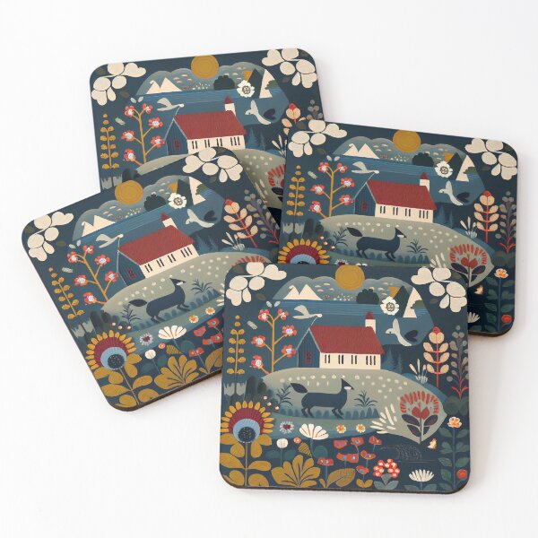 Item preview, Village : Scandinavian Folk Art designed and sold by MTJ-Mushrooms.