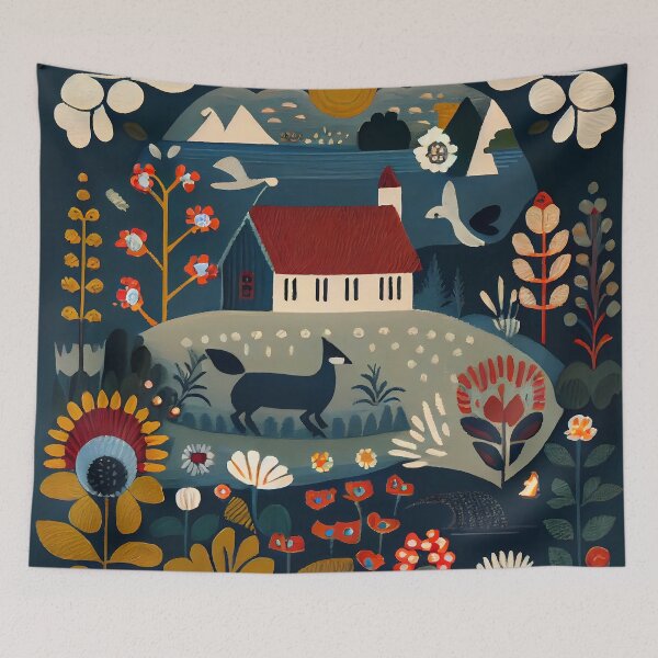 Artikelvorschau, Village : Scandinavian Folk Art entworfen und verkauft von MTJ-Mushrooms.