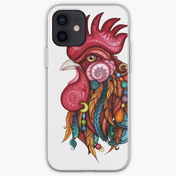 Tribal Rooster Design iPhone Soft Case