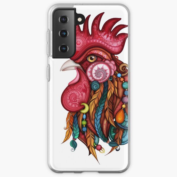 Tribal Rooster Design Samsung Galaxy Soft Case