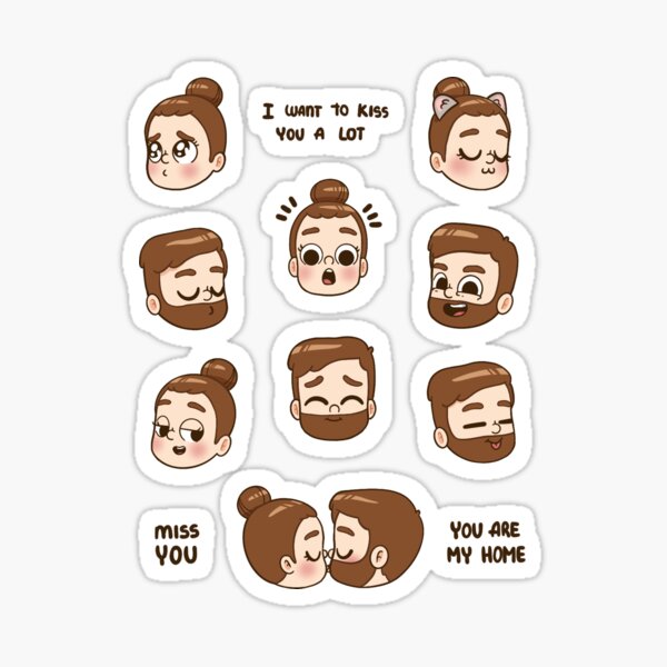 Item preview, All about luv sticker sheet - Pibubear designed and sold by Pibubear.