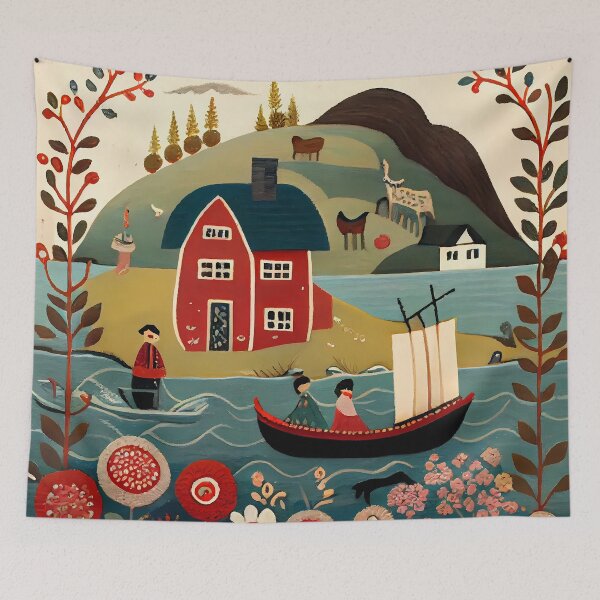Item preview, Folk Art : Scandinavian designed and sold by MTJ-Mushrooms.