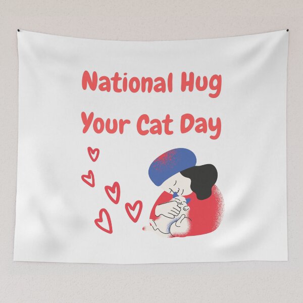 Item preview, National Hug Your Cat Day designed and sold by Simo0455.