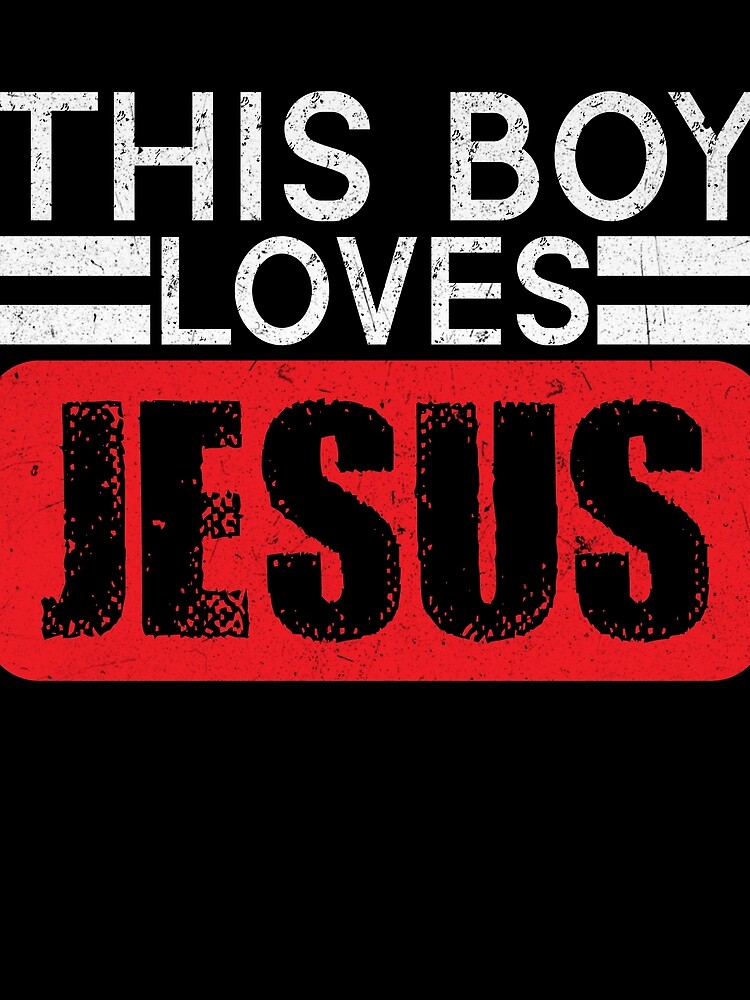 Thumbnail 3 von 3, Tuch, This Boy Loves Jesus Christian Faith Bible Boys I Love Jesus Gear designt und verkauft von DynamicDesign.