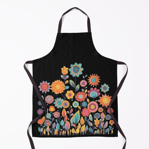Aperçu de l'œuvre Colorful Retro Wildflowers créée et vendue par CRAZY&ART.