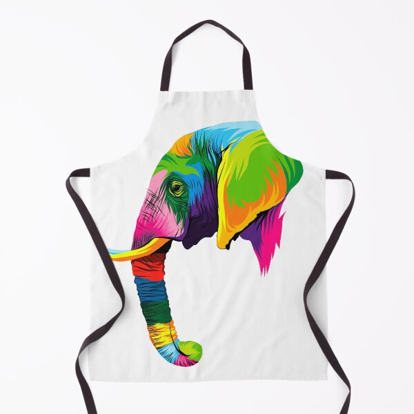 Item preview, Multicolored elephant head portrait Stylized Safari An Imaginative Elephant Head Drawing designed and sold by StudioLiteDaLu.