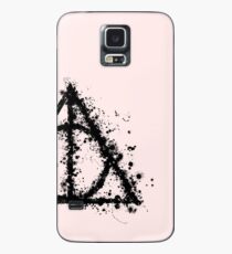 HP Hallows - half paint drops black - wand, cloak, stone Case/Skin for Samsung Galaxy