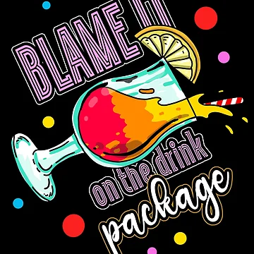 Vorschaubild zum Design Blame It On The Drink Package Funny Vacation Women's Cruise Gear von DynamicDesign