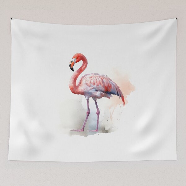 Item preview, Stunning Flamingo Watercolour Portrait designed and sold by Adios65.