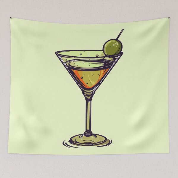 Item preview, Martini Glass with an Olive Cartoon Style designed and sold by Arncil.