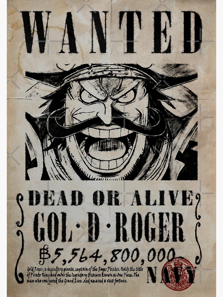 Gol D. Roger - One Piece Wanted #1 - One Piece Posters - (Wanted/Marine)