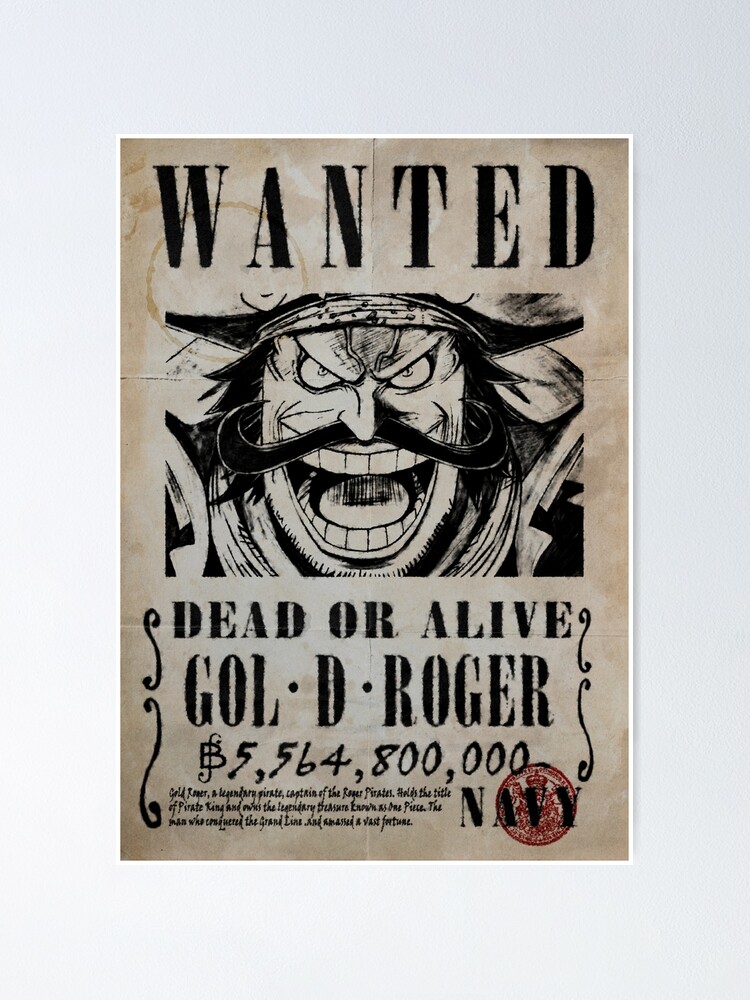 Gol D. Roger One Piece Wanted Poster Pin 