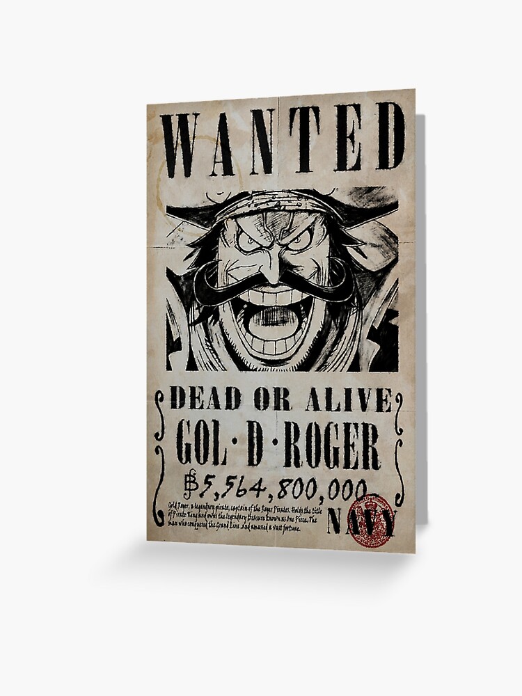 Gold Roger Wanted Poster - One Piece Gold D Roer Real Life Wanted