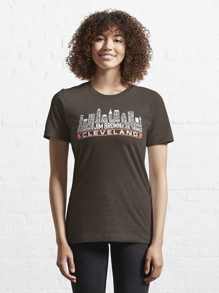 Cleveland Browns Graphic T-Shirt with Skyline Adult 2X-Large / Brown Shirt