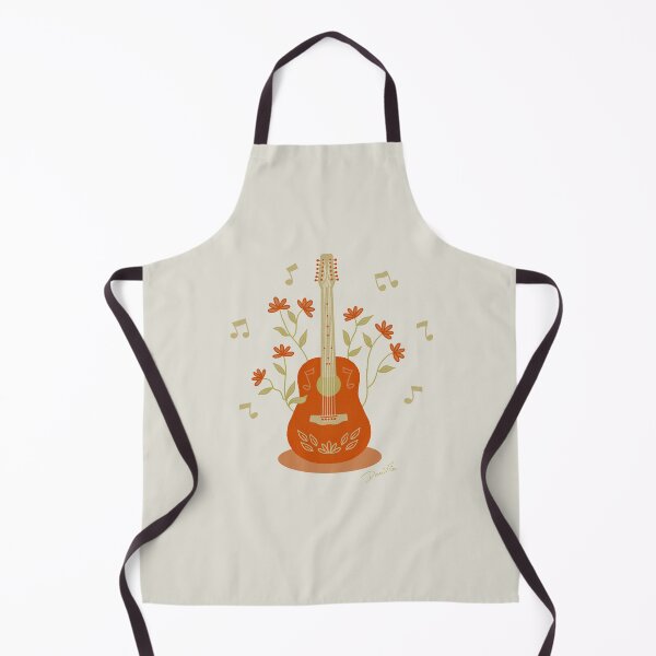 Item preview, Nature Music ~ Red guitar with flowers behind it designed and sold by Danvrie.