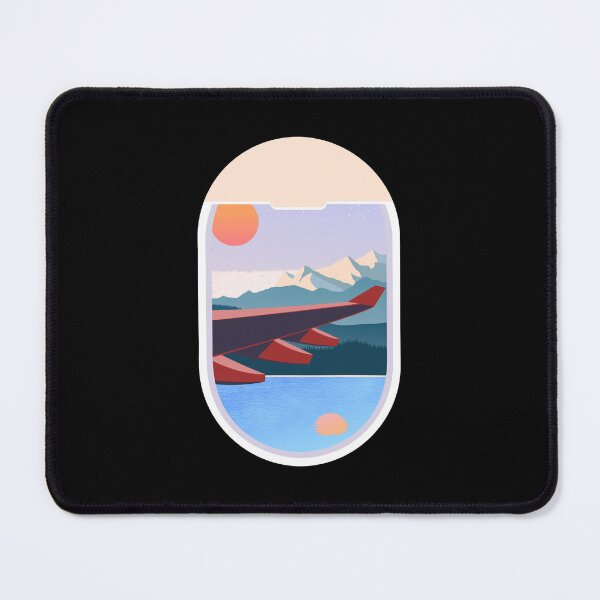 Item preview, Wanderlust Plane Window Travel Landscape Nature designed and sold by CreatDifference.