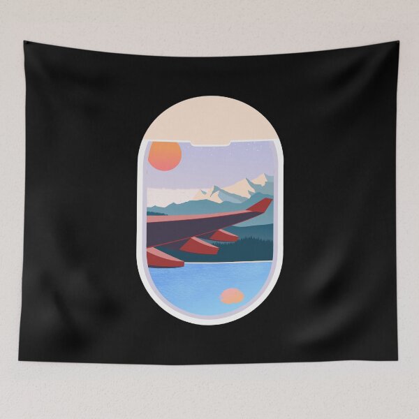 Item preview, Wanderlust Plane Window Travel Landscape Nature designed and sold by CreatDifference.