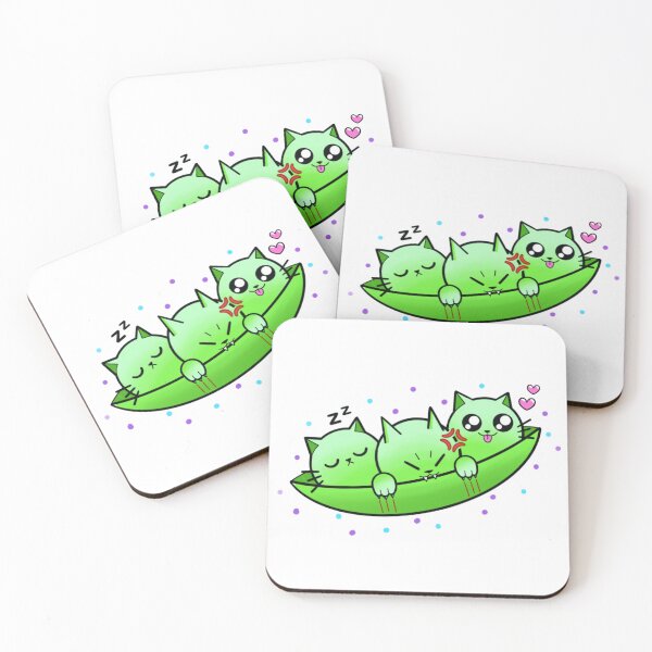 Item preview, Squeeze peas kitties designed and sold by Jessicavtattoos.