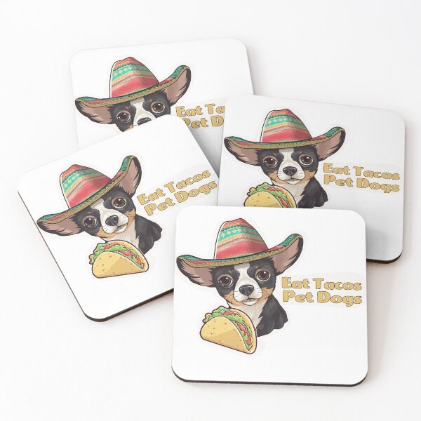 Item preview, Eat Tacos Pet Dogs Sticker - Funny Sticker  designed and sold by TheAdhesiveNerd.