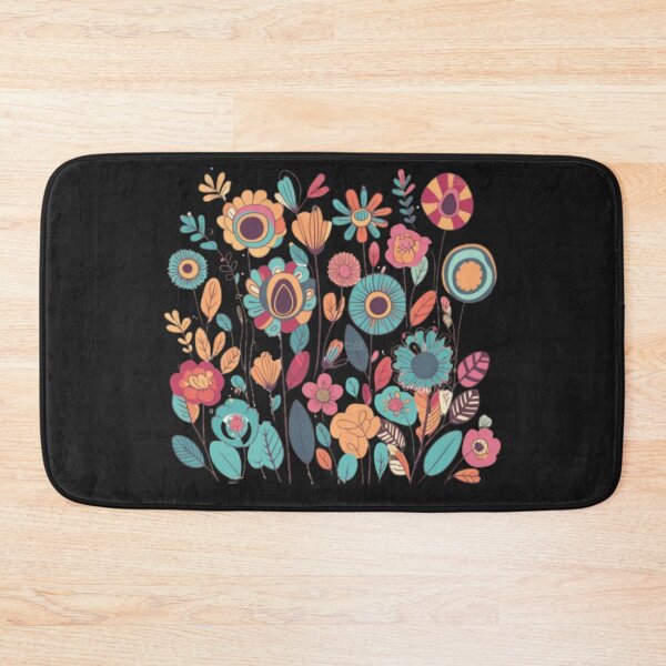 Artikelvorschau, Colorful Retro Wildflowers entworfen und verkauft von CRAZY&ART.