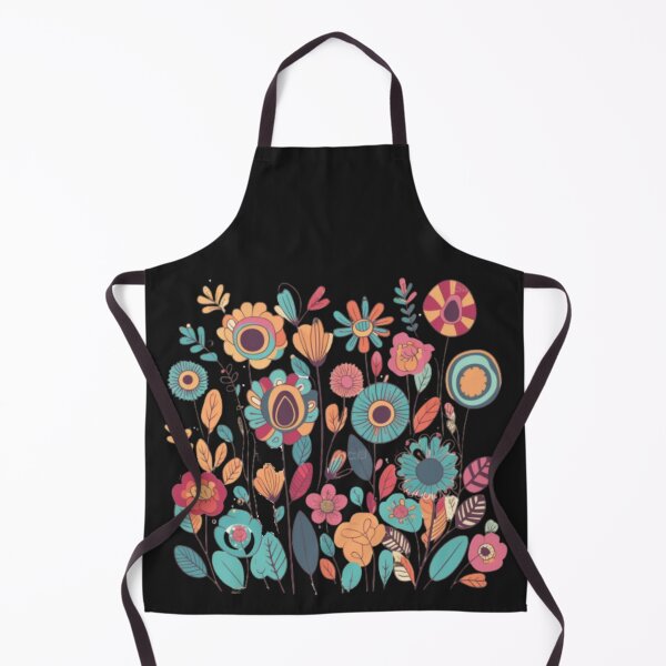 Aperçu de l'œuvre Colorful Retro Wildflowers créée et vendue par CRAZY&ART.