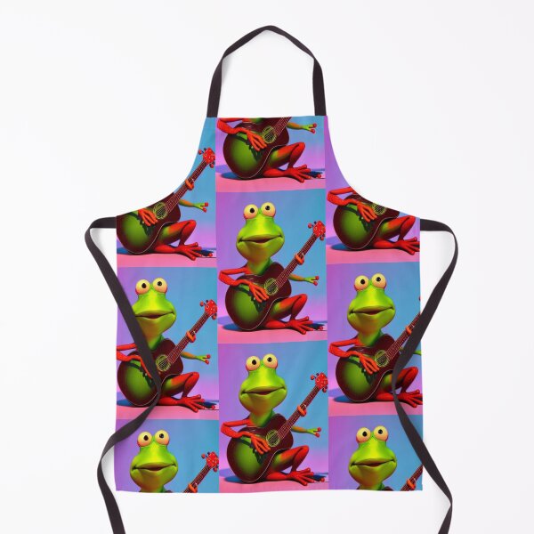 Item preview, Green Frog Playing Guitar designed and sold by HanaiPrint.