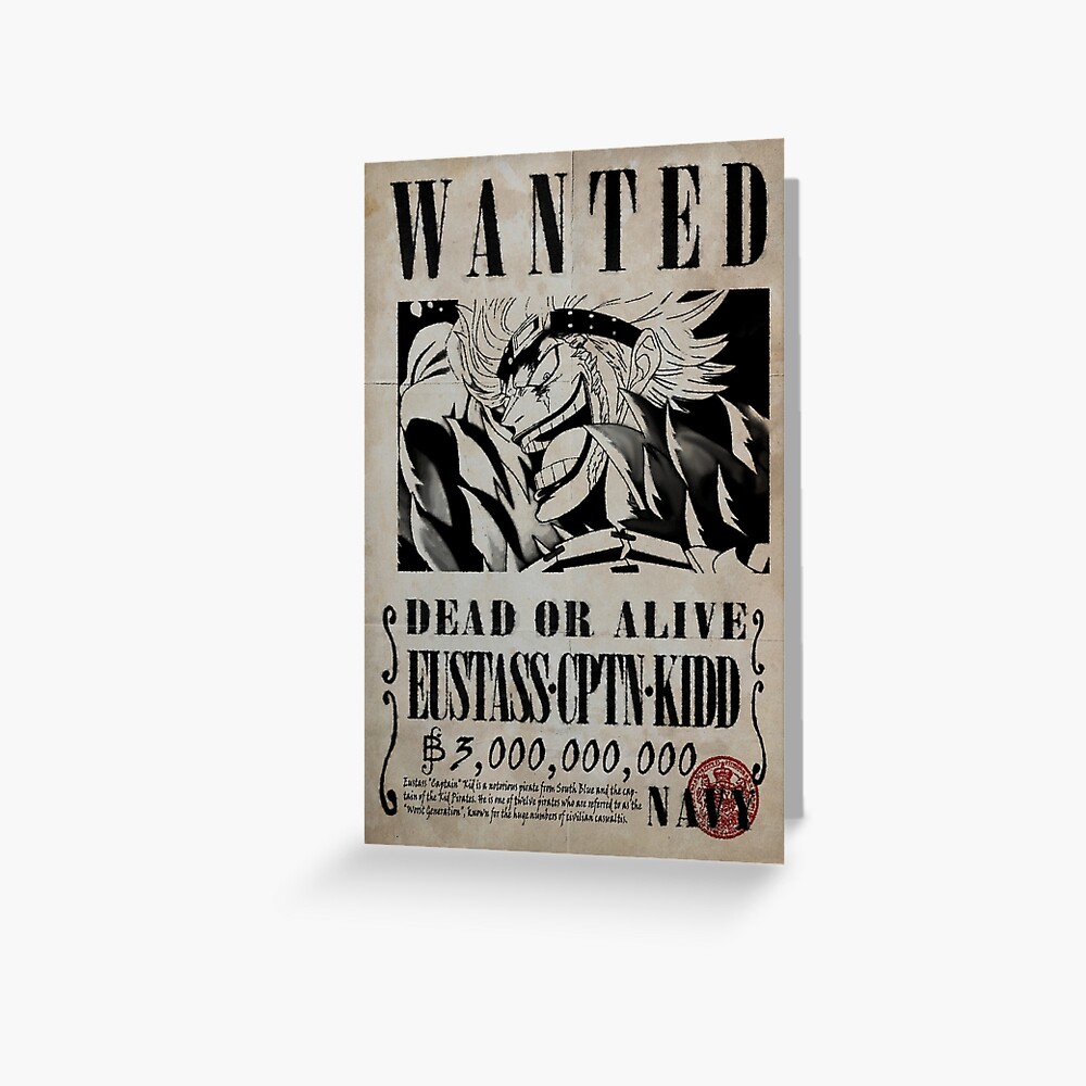 Eustass Captain Kidd Wanted Poster - One Piece Eustass Kidd Real